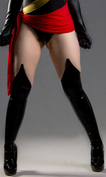 Z Ms Marvel Carol Danvers Sexy Thigh High Boots